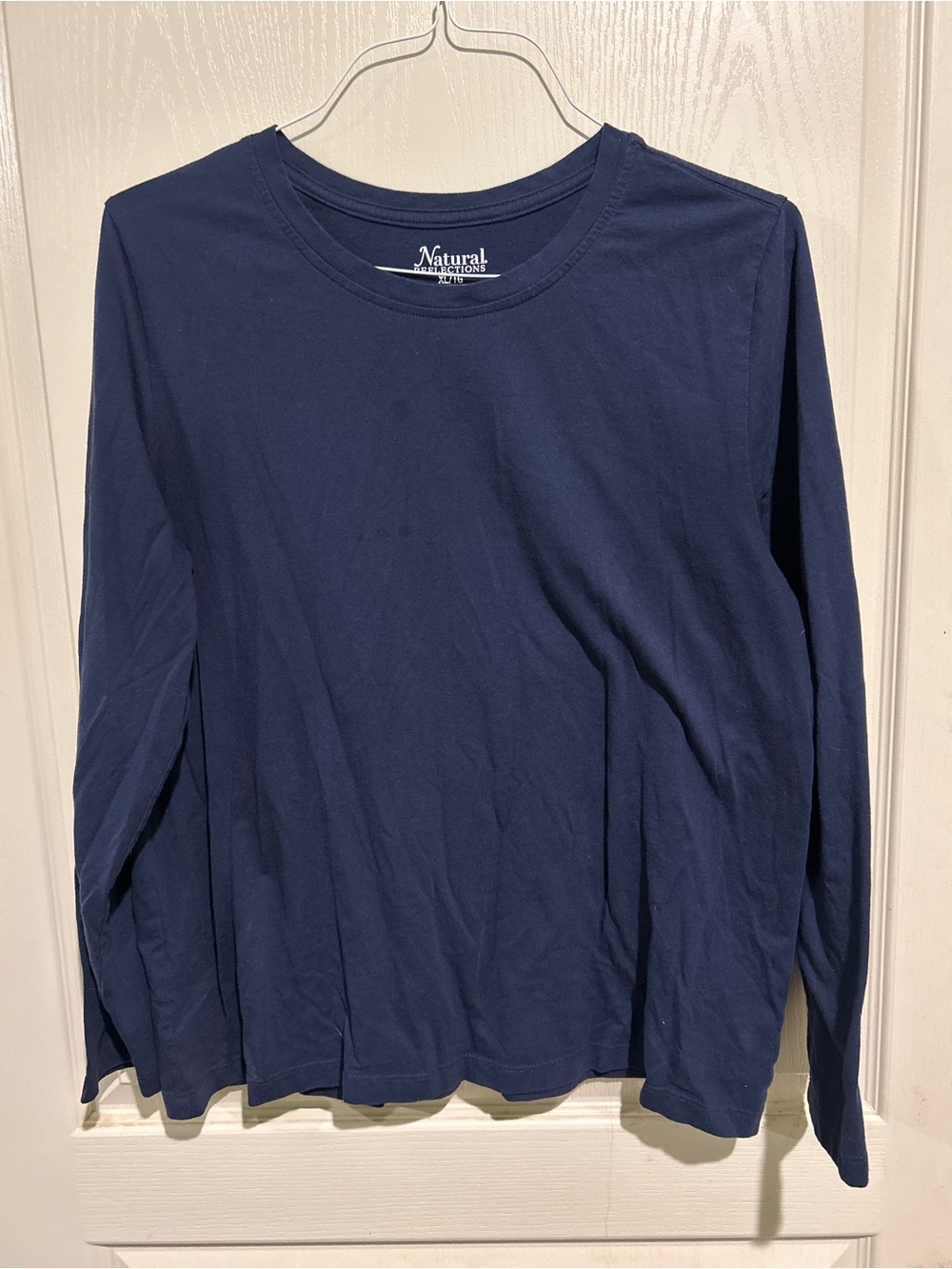 Natural Reflections Long Sleeve Crewneck Tee - Navy